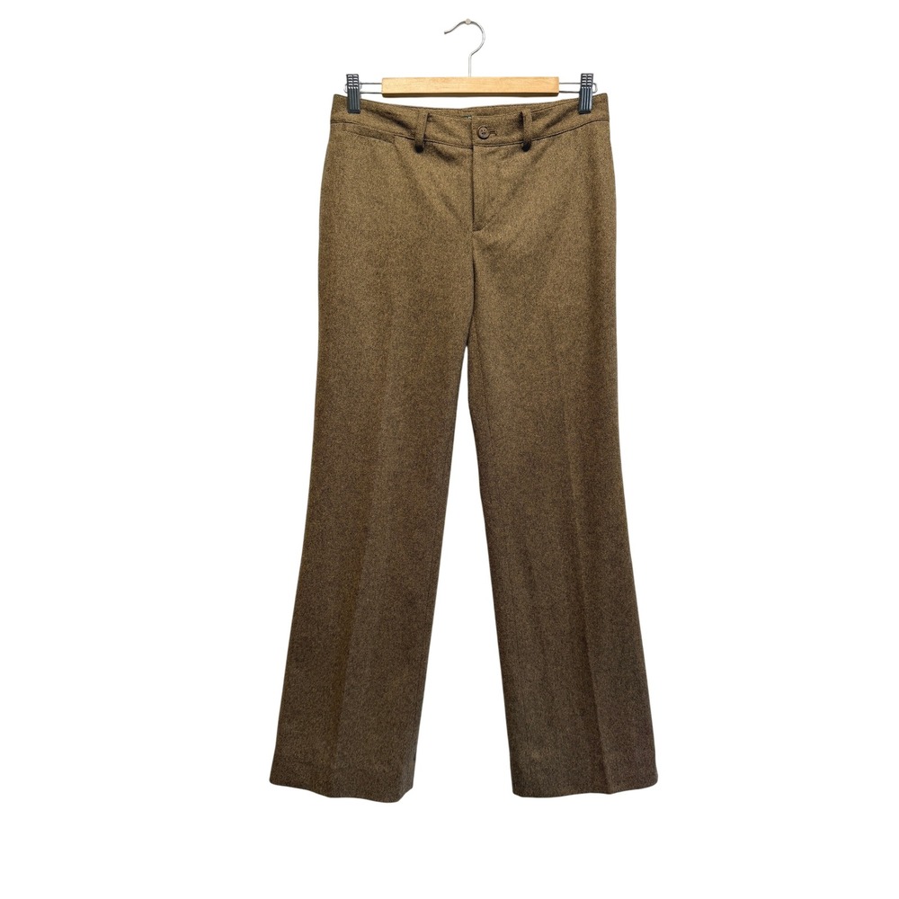 Lauren Ralph Lauren‎ Dress Pants Wool Blend Wide Leg 2 Brown Womens